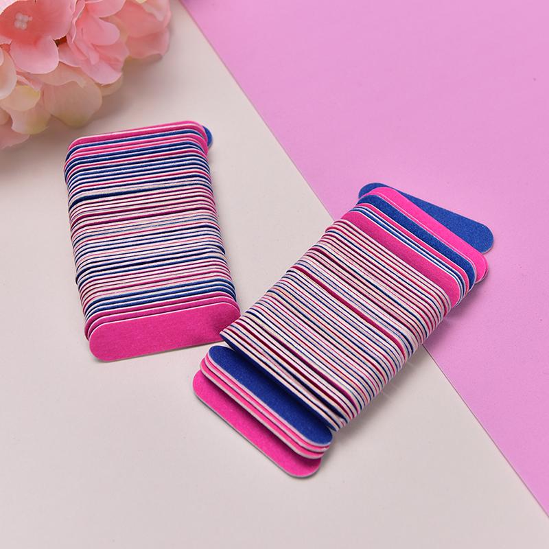 100Pcs Mini Nail Files Nail Disposable Cuticle Remover Buffers Nail Art Tools