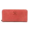 PEANUTS Long Wallet Round Zipper Genuine Leather Himeji Leather Full of Heart 73340 [Peanuts] Women's (PINK)