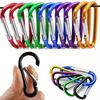 5/20pcs Random Color Carabiner Keychains - Aluminum Alloy D-ring Buckle Spring Snap Hook Clip for Outdoor Camping & Daily Use