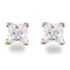 [R1899] - White Gold 'Essentiel' Gold Plated Earrings - 6 Mm
