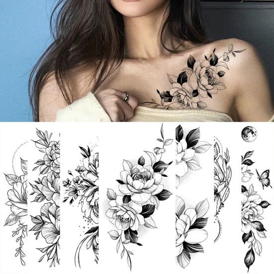 Fake Body Tattoo Temporary Body Art Universal Beautiful Rose Tattoo Decal Personal Use