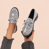 Womens Shoes Patent Leather Women Loafers British Tassel Casual Female Flat Shoes Bowknot Small Leather Shoe Comfortable Zapatos