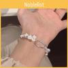 Lily Of Gorgeous The Valley Floral Bracelet Adjustable Open End Chic Jewelry Womens