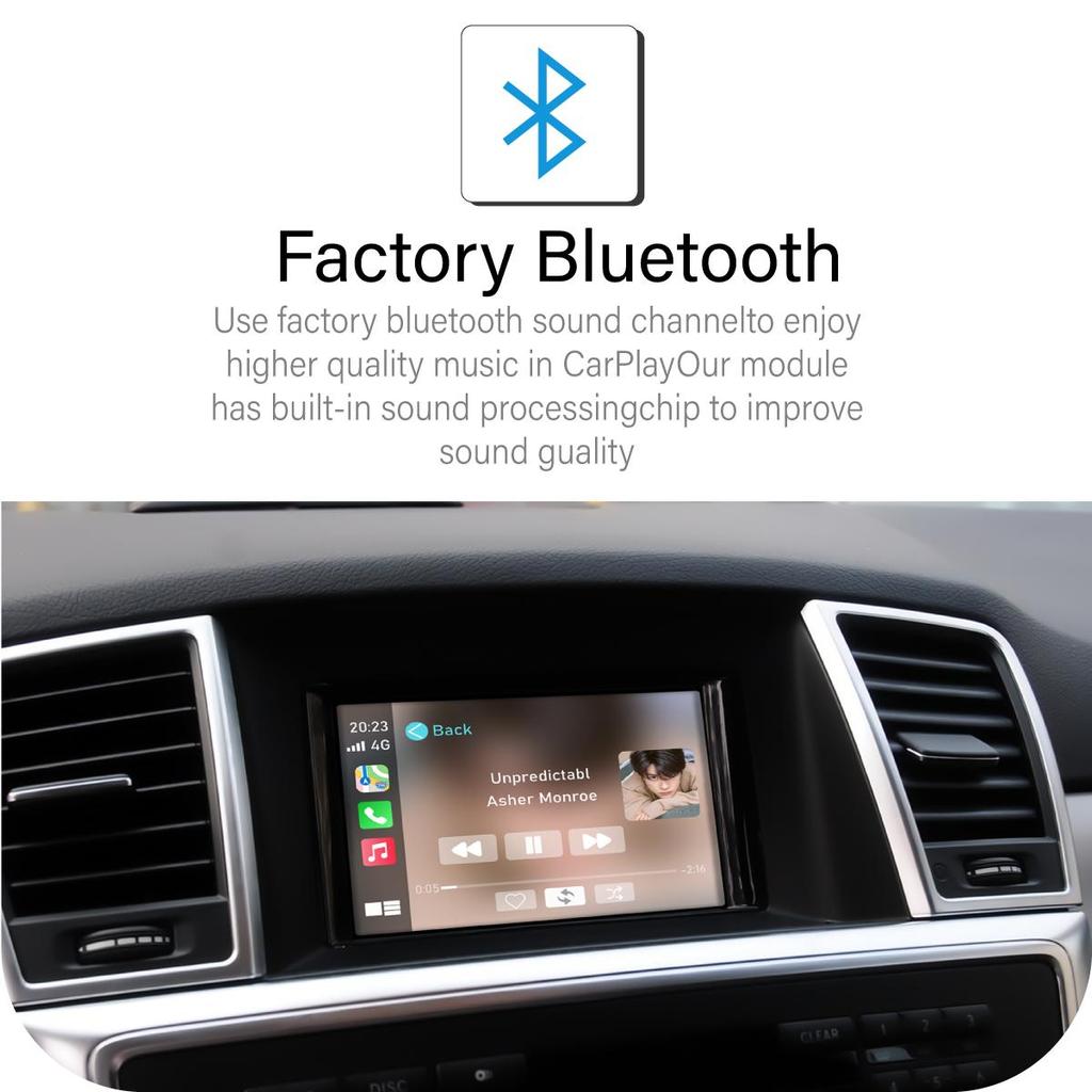 Sinairyu Wireless CarPlay Android Auto Interface Mirror-Link Compatible For Mercedes Benz ML GL Class with NTG4.5/4.7