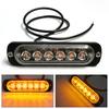 New 6 LED Strobe Light 6 Lights Ultra-thin Strobe Warning Light Police Light Truck Light Side Light 12-24v