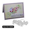 Love Frame Trumpet Flower Metal Silvery Stencil Embossing Cutting Dies For Diy Scrapbooking Paper Album Cards Making