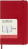 Moleskine 2026 Daily January Pocket Size X Scarlet DHF212DC2Y26 Planner, 12-Month Diary, Start, (9cm 14cm), Hardcover, Red,