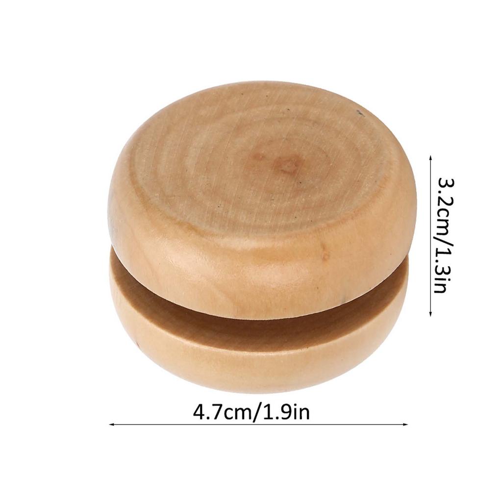 3Pcs Wood Yo Yo Hand Made Crafts Log Color Mini Round DIY Baby Wooden Little Toys