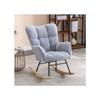 Fauteuil - MUVOE - Moderne - Tissu Suédé - Gris Clair - Ergonomique Et Durable
