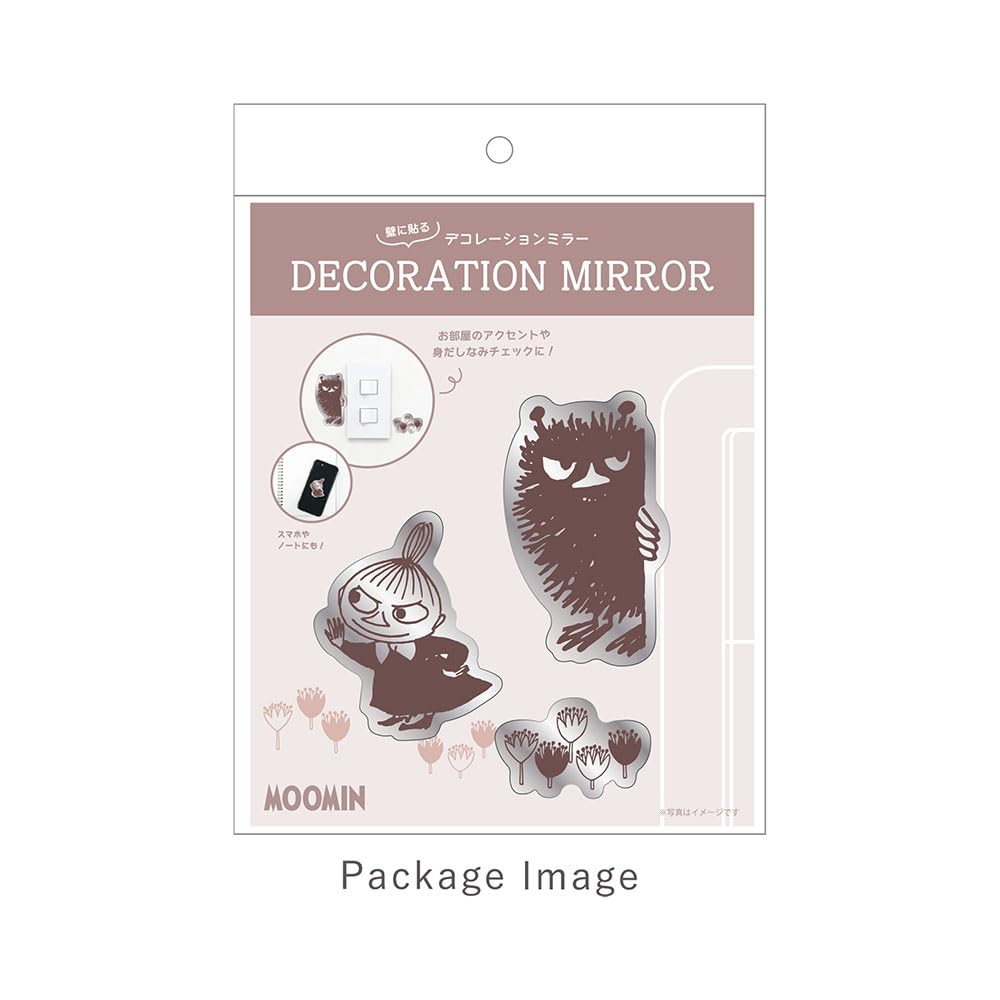 Tees Factory Moomin Decorative My H60 x W41 x Mirror, & Stinky, D1.5mm (MO-5537983MS)