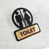 Toilet Sign Bathroom Restroom Reminder Sign Hanging Plaque For Business Company Office Public Door Wall
