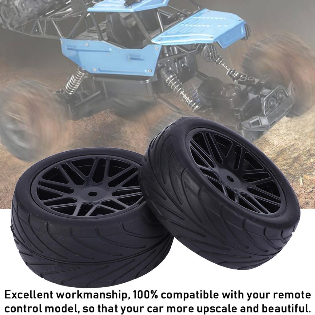 4Pcs 1 10 Universal RC Car Wheels Crawler Vehicle Tyres Tires Remote Control Car Accessories 85mm Black