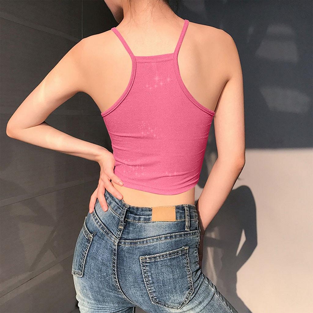 Women's Sexy Tight Strapless Cross Ultra Short Love Circle Sleeveless Vest Top