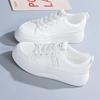 Fashion 2024 Women's Vulcanize Shoes Lace-up White Sneakers Fashion Running Comfortable Casual  Female