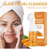 Kojic Acid Turmeric Cleansing Mousse Cleanser Deep Cleansing Bubble Makeup Remover Facial Cleanser