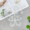Heavy Industry Silver Bead Embroidery Sequin Butterfly Cloth Sticker Mesh Hollow Clothing Wedding Dress Decoration Front Collar Cloth Sticker