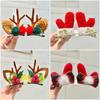 1Pair Cute Elk Horn Christmas Hairpin Portable Hair Clips Xmas Headwear  Christmas Decor