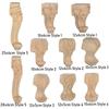 European Style Accessories Furniture Foot Legs Vintage Wood Carved Cabinet Seat Feets Home Decor