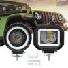 4'' 40W LED Work Light Angel Eye Fog Lamp Driving Daytime Off Road Led Spotlight Motorcycle Headlight