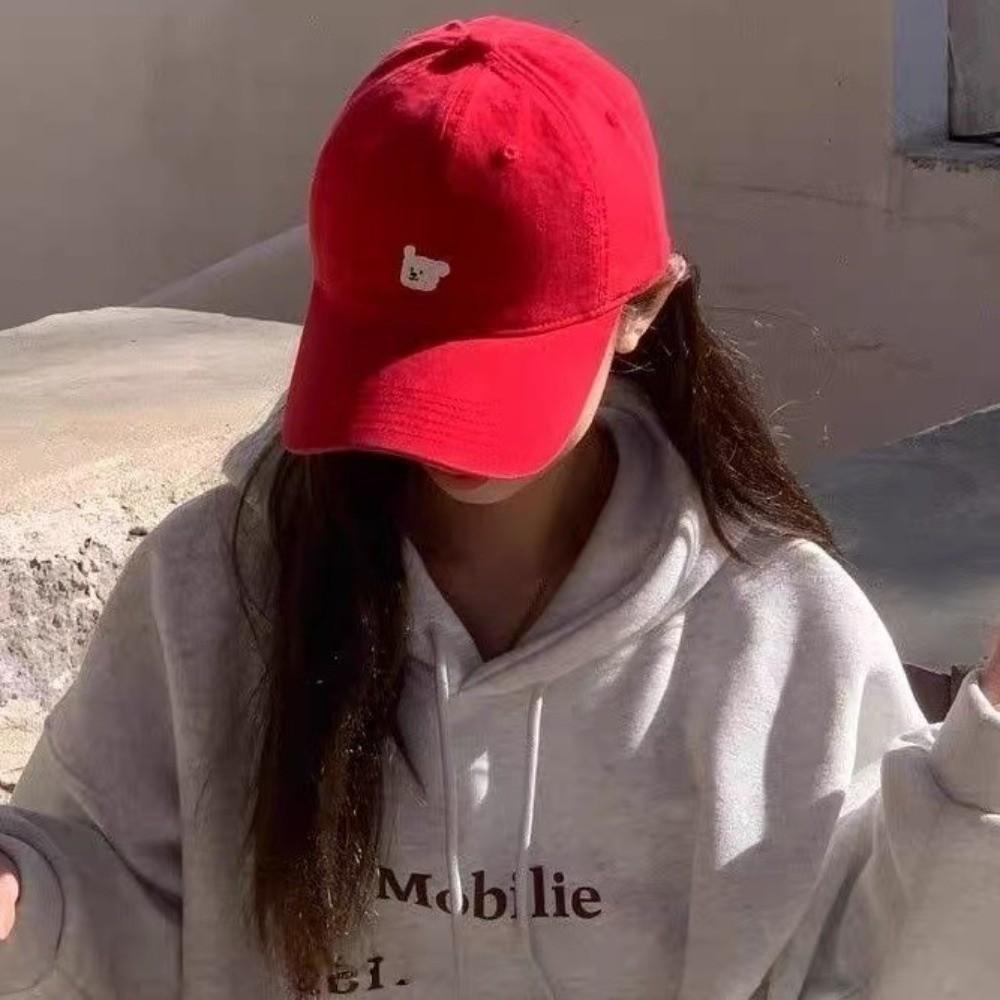 Korean Puppy Embroidery Cap Cotton Snapback Hat Trend Men Women Baseball Cap Outdoor