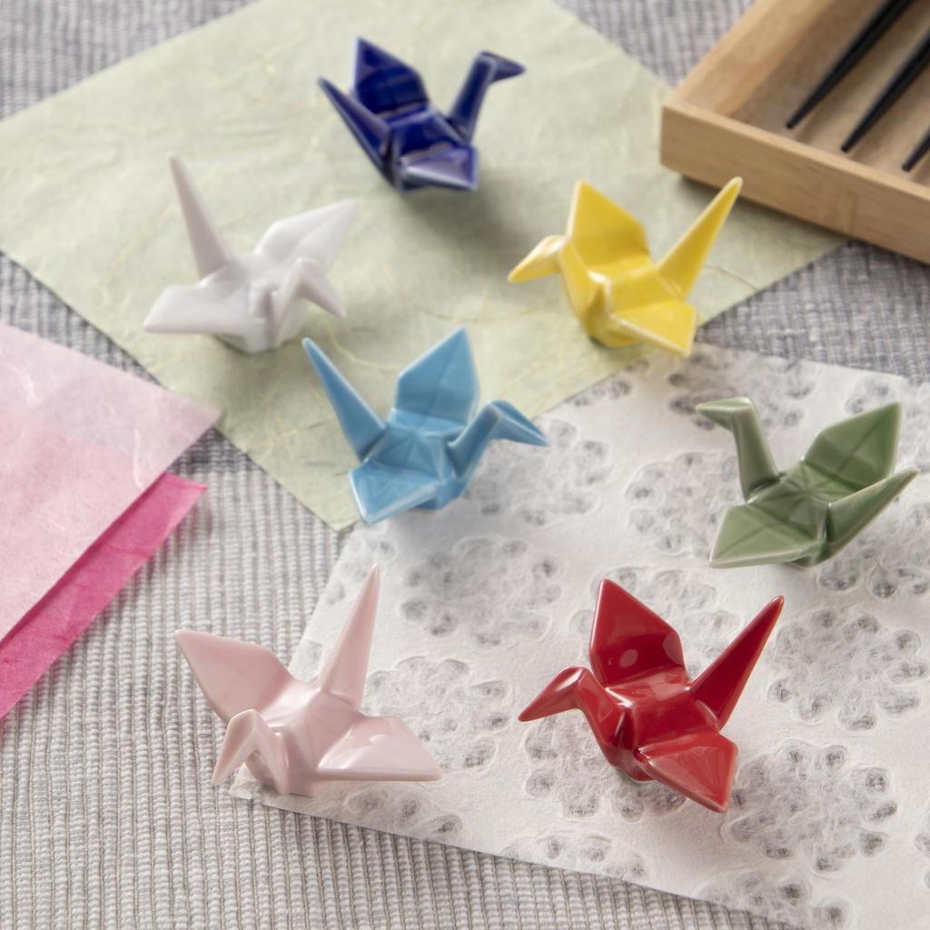 Tatara Chopstick Origami Crane Navy Made In 23514 Rest, Design, Blue, Porcelain, Japan,