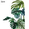 2Pcs Sticker Decal Nature Easy To Paste Smooth Tropical Plant Background Sticker for Living Room