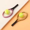 Garden Gift Sport Tennis Model Miniature Tennis Racket Mini Tennis Racket&Ball Doll House Tennis