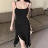 Halter Dress Summer Slim-fit Irregular Split Hip Skirt