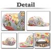 White Fang Cap Floral Pattern Hat Sports Running Outdoor Men Women CA614 (Gray)
