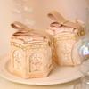 Leather Handle Wedding Candy Box Paper Wedding with Hand Gift New Carousel Gift Box