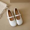 2025 Autumn New Retro Woven Soft Leather Soft Sole Fashion Single Shoes with Pearl Thick Heel Mary Jane Shoes