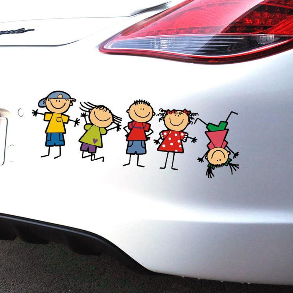 Vinyl Funny Children Boy Girl Window Decal Cute Kids Family Car Sticker