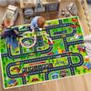 Car Play Mat for Boys and Girls Highway City Traffic-Themed Rugs for Kids Toy Cars Kids Rugs for Playroom Non-Slip Kids Play Rug