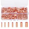 250PCS Copper Wire Ferrules Kit 7 Sizes Electrical Butt Terminal Butt Connectors Electric Power