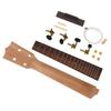Ukulele Neck Fretboard Replacement Kit Neck String Knobs Bridge Rosewood Fingerboard Set for 23