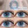 2pcs Colored Contact Lens Yearly Blue Green Dia:14.5MM Myopia Lenses Prescription Soft Lens Grade Eye Makeup Cosplay Contact Lens Big Doll Eye