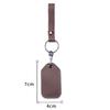 PU Leather Card Holder Keychain Key Ring Door Lock Access Tags ID Card Case Keychain Access Card Bag Key Tag Ring