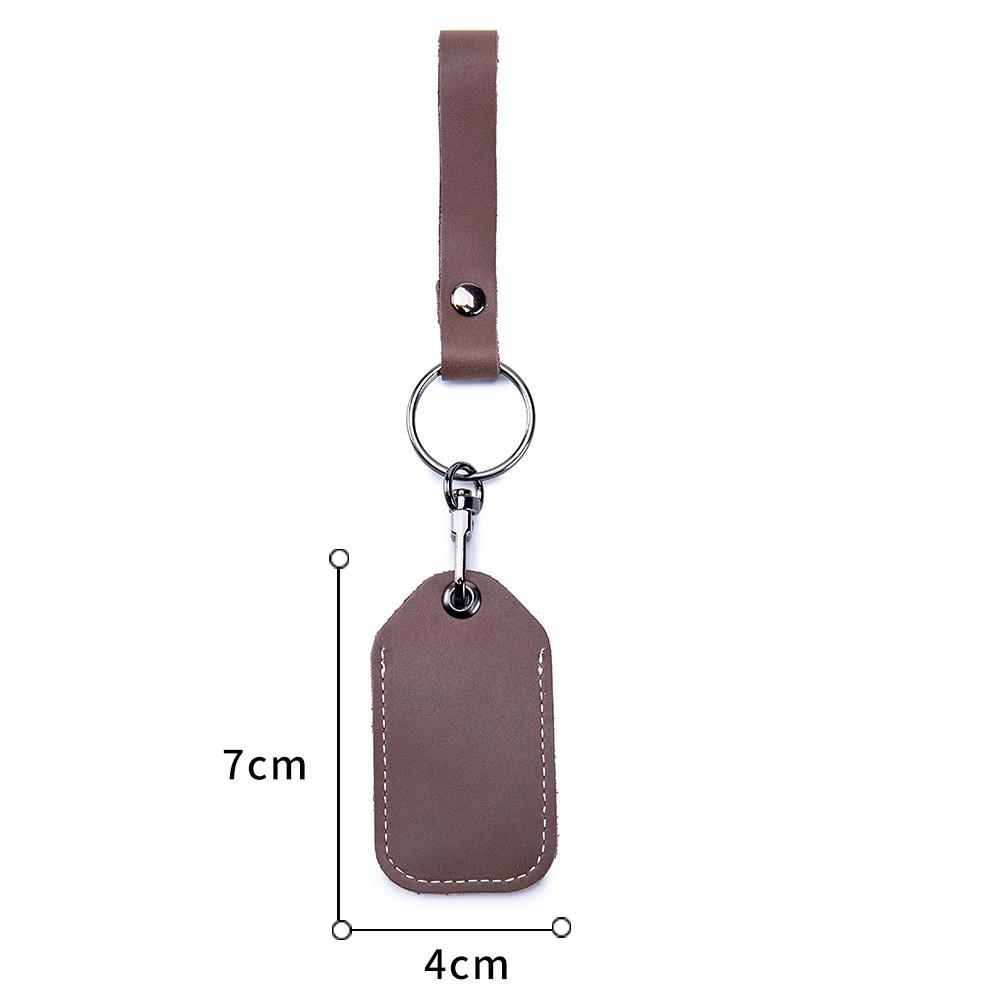 PU Leather Card Holder Keychain Key Ring Door Lock Access Tags ID Card Case Keychain Access Card Bag Key Tag Ring