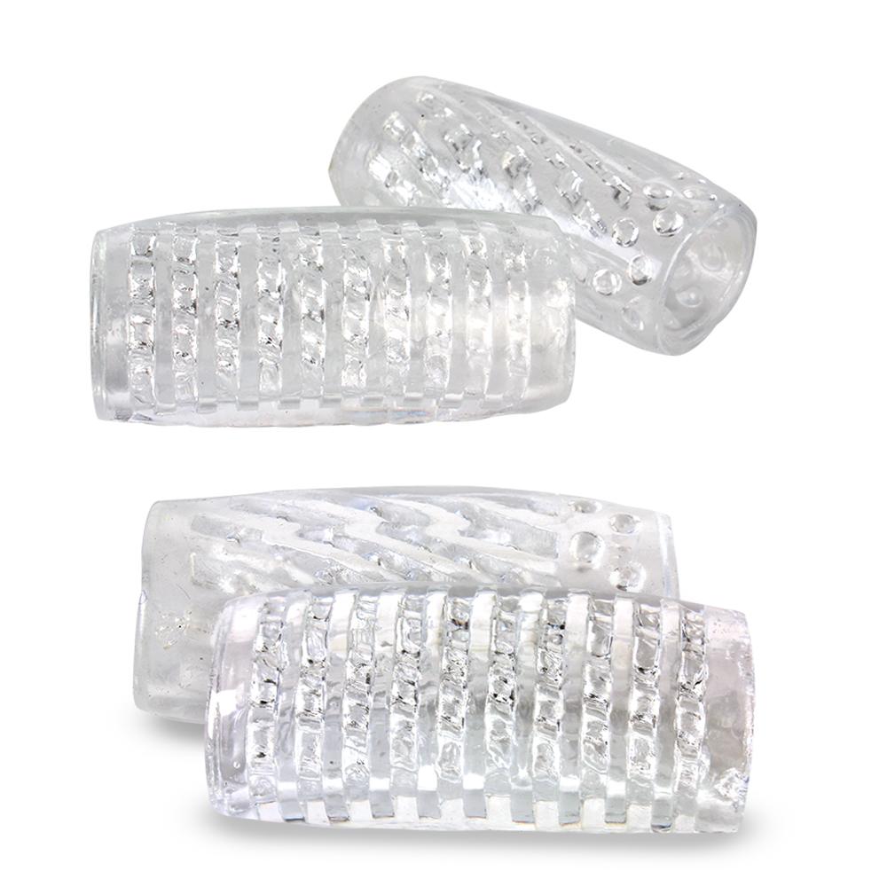 Transparent Male Masturbator Artificial Pussy Vaginal for Men 18 Glans Sucking Penis Pump Spikes Exerciser Sex Toys Erotic