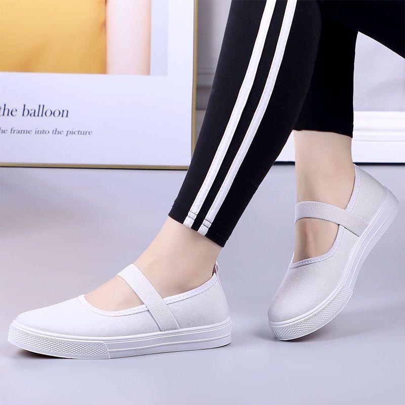 Summer Comfortable Light Solid Color Casual Slip On Ladies Footwear High Quality New Arrival 2025 In Cheap Women's Flat Shoes