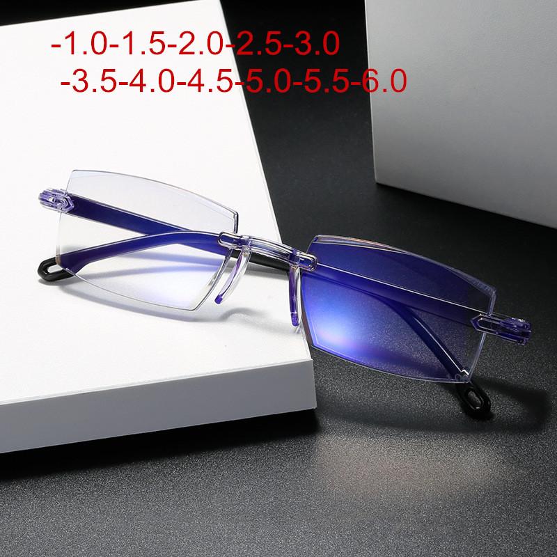 Prescription Eyeglasses Women Men Myopia Glasses Anti-Blue Light Optical Reading Myopia Glasses--1.0 -1.5 -2.0 -2.5- 3.0 -3.5 -4.0-4.5-5.0-6.0