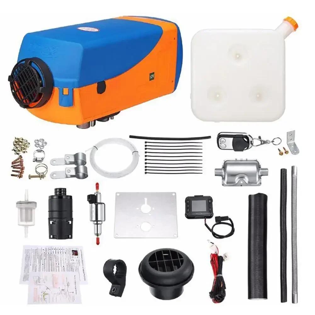 12V 5KW Car Auxiliary Heater LCD Display Switch with Remote Control Diesels Heater Air Parking Heater for RV Trucks SUV Webasto