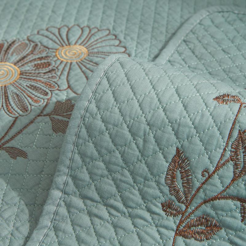 Four Seasons Fabric Washed Cotton Embroidery Sofa Cushion, Modern Simple Combination Non-Slip Sofa Cushion Towel Wholesale