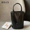 Fashionable Bucket Bag, Simple Portable Black Versatile Diagonal Span Bag