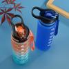 Gradient Color Space Cup, Large Capacity with Handle, Flip Lid, Straw; Portable Outdoor Fitness Sports Water Bottle.