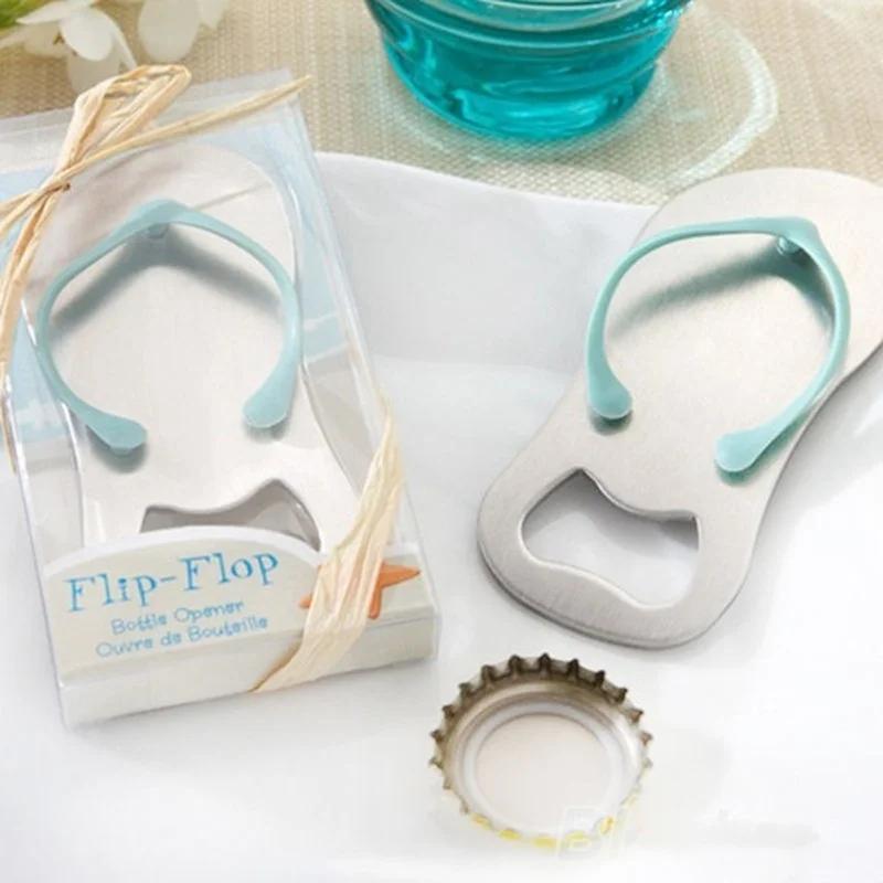 Silver Metal Stainless Steel Flip-flop Shoe Corkscrew Bottle Beer Openers For Wedding Party Birthday Favor Gift