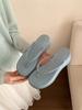 Wedge Heel Heightened Pinch Flip-flops Fairy Shoes 2025 New Summer Outer Wear Holiday Thick-soled Sandals