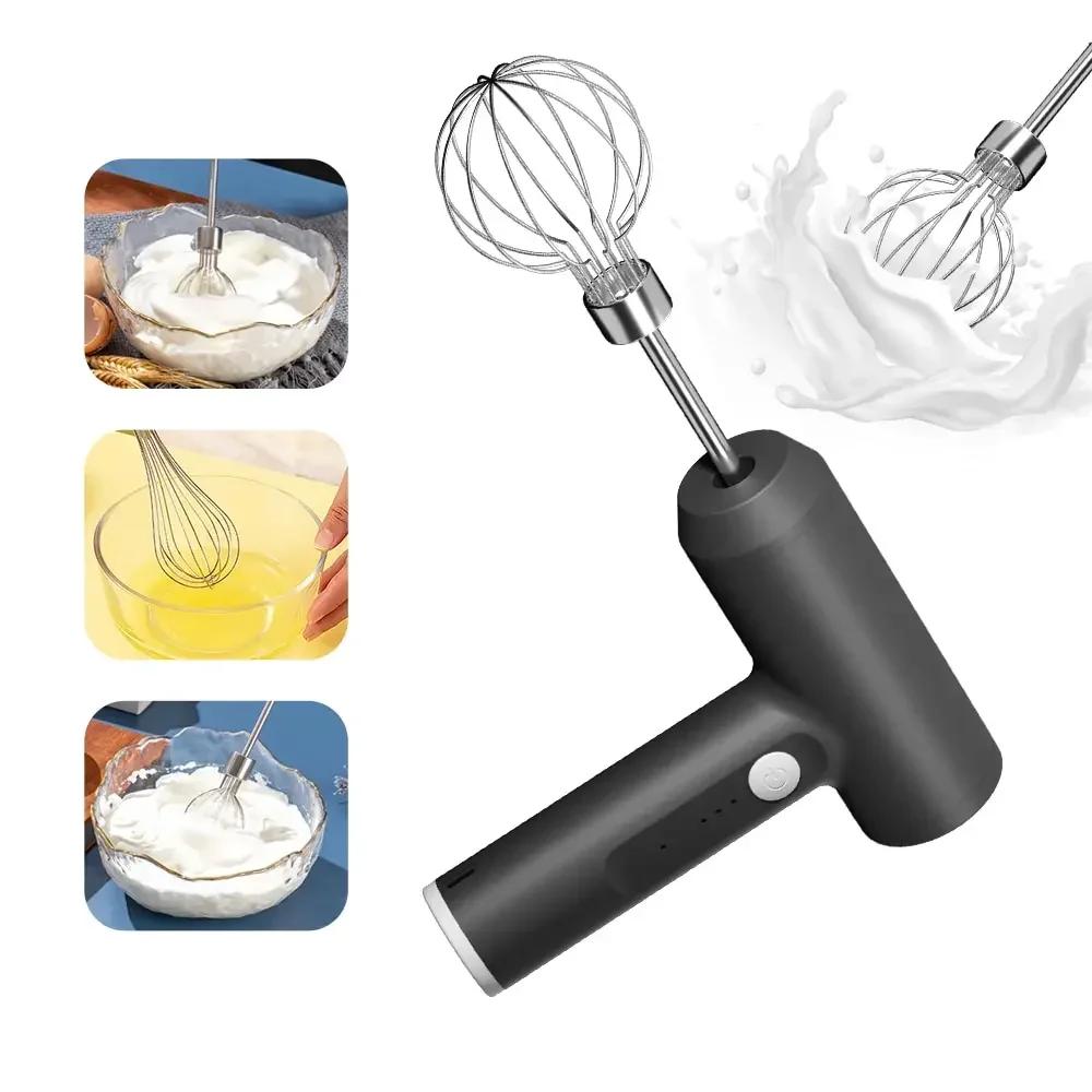 1 Electric Whisk Mixing Egg Whisk Cake Baking Handheld Mixer Automatic Whisk Kitchen Baking Cooking Tools