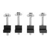 4PCS Tool Box Tie Down Tether J Hooks Aluminium Alloy Black Universal for Pickup Truck