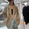Woolen Suit Women's Autumn and Winter Thickened Loose Korean Retro High-end Suit Jacket